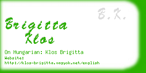 brigitta klos business card